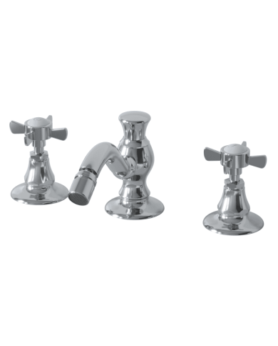 Robinet bidet Bleu Provence | Romantica laiton 3 trous