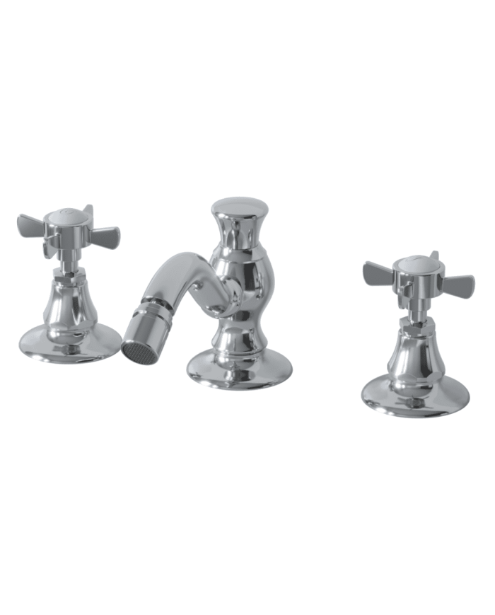 Robinet bidet Bleu Provence | Romantica laiton 3 trous