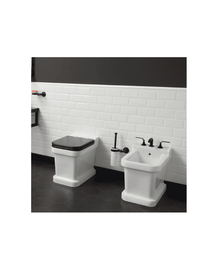 WC sol Bleu Provence | Style rétro industriel