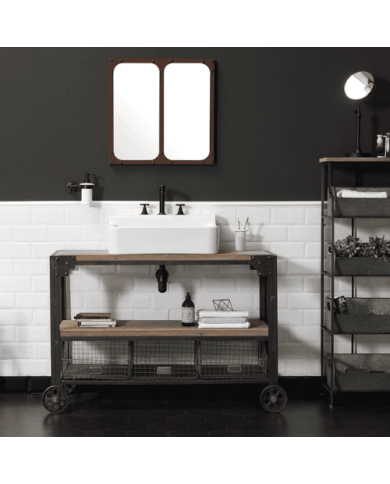 meuble salle de bain bleu provence | Industrialis 1