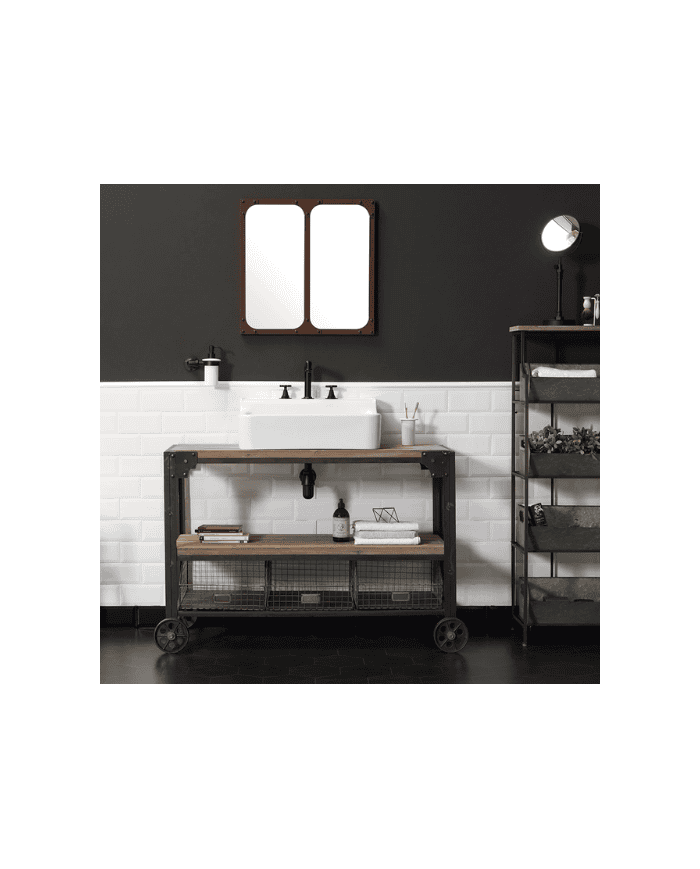 meuble salle de bain bleu provence | Industrialis 1