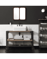 meuble salle de bain bleu provence | Industrialis 1