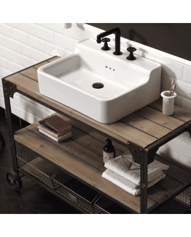 meuble salle de bain bleu provence | Industrialis 1