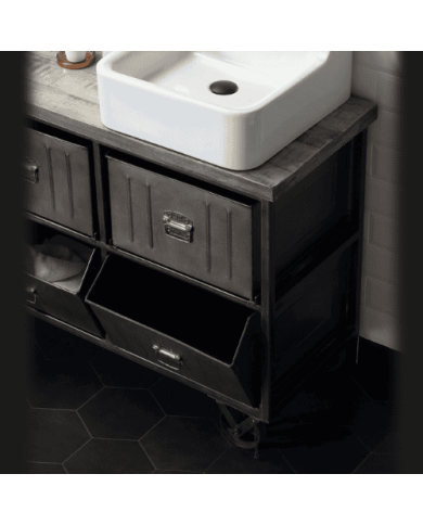meuble salle de bain bleu provence | Industrialis 2