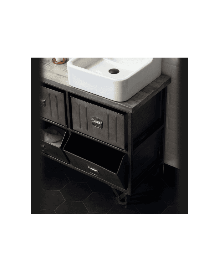 meuble salle de bain bleu provence | Industrialis 2