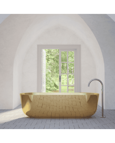 baignoire retro bleu provence | Bleu Provence