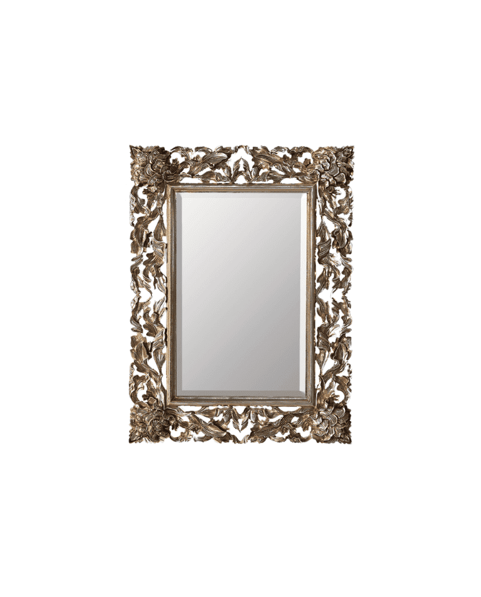 miroir vintage bleu provence | Calla Bois Massif Sculpté