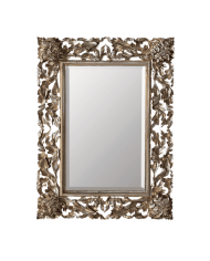 miroir vintage bleu provence | Calla Bois Massif Sculpté