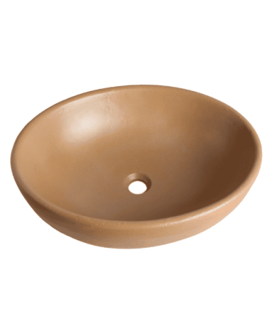 évier terracotta Bleu Provence | Terre cuite ovale
