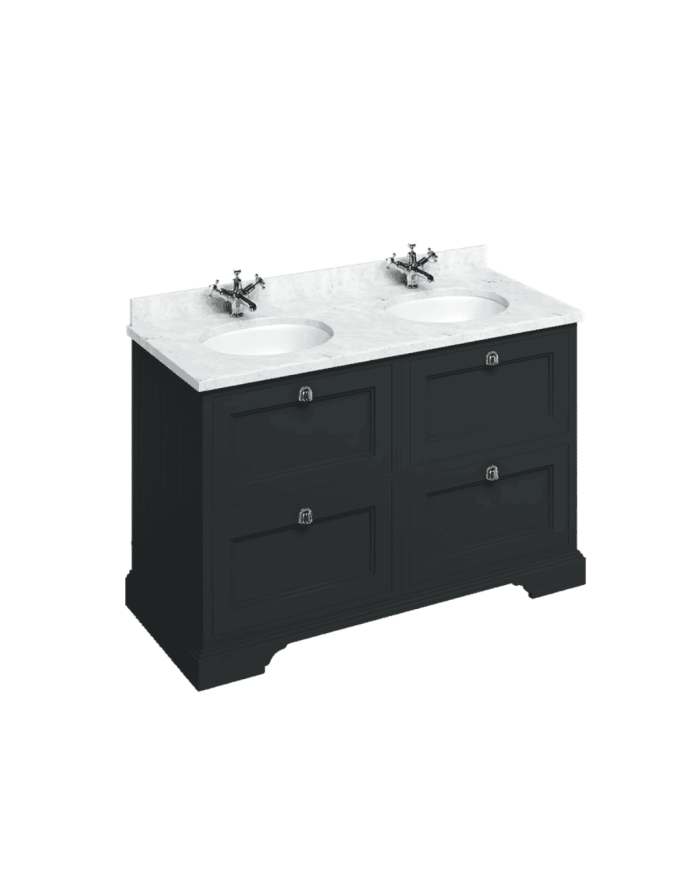 meuble vasque burlington 130 | tiroirs & vasque incluse
