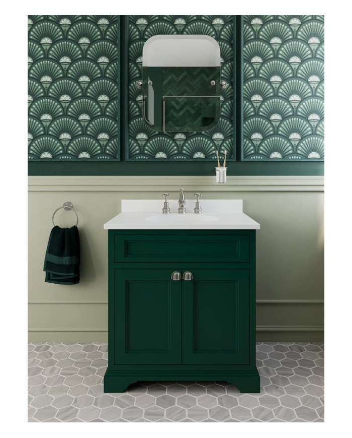 Meuble salle de bain Burlington | Design rétro 75 cm