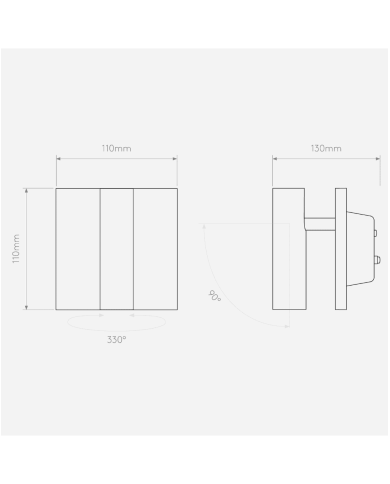 Enna Square Switched LED - Astro Lighting