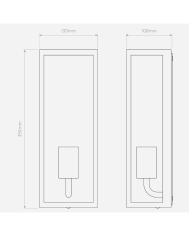 Applique murale Messina Astro Lighting | Nickel Poli & Bronze