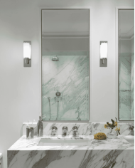 applique murale verona astro | Chrome IP44 Verre Blanc
