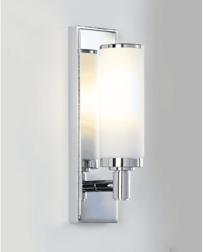 applique murale verona astro | Chrome IP44 Verre Blanc