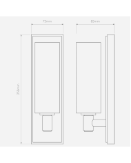 applique murale verona astro | Chrome IP44 Verre Blanc