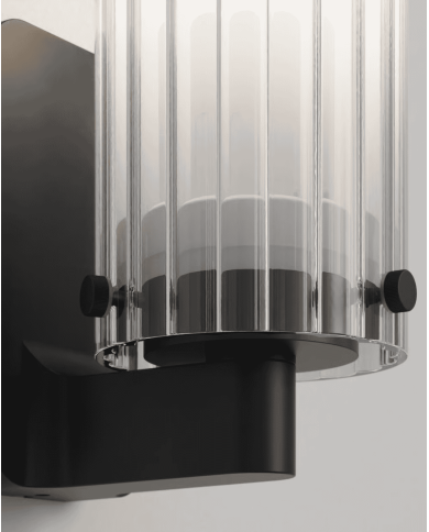 applique murale Ottavino Astro | Chrome & Noir Mat