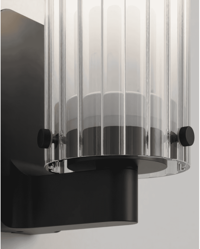 applique murale Ottavino Astro | Chrome & Noir Mat