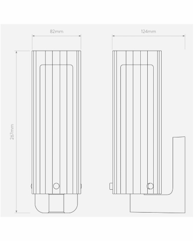 applique murale Ottavino Astro | Chrome & Noir Mat