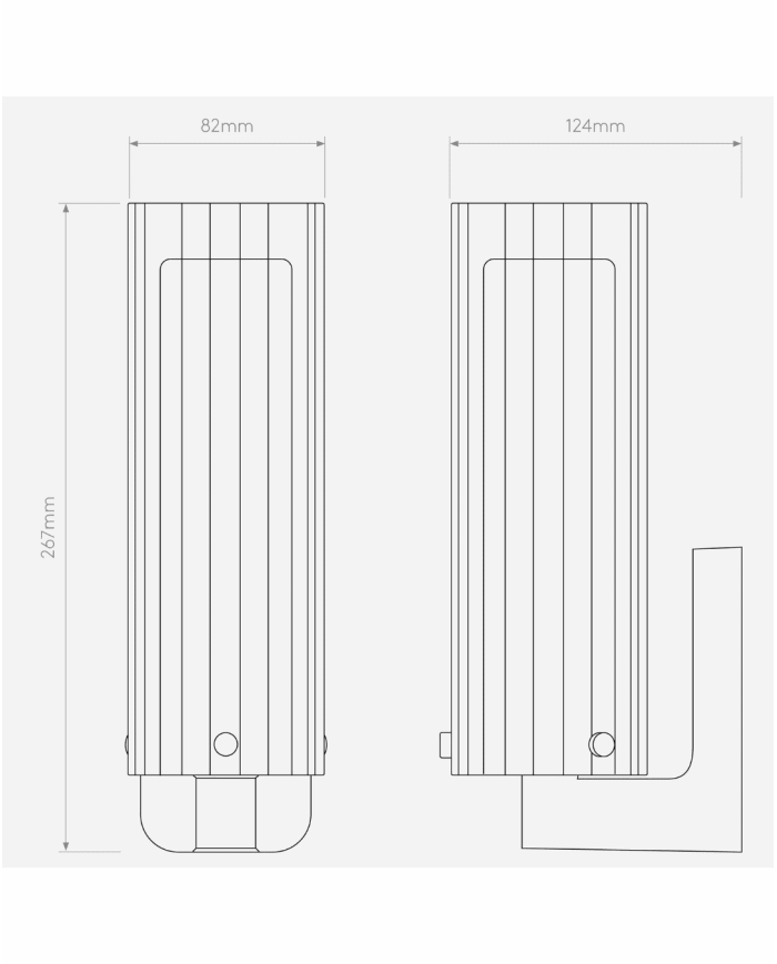 applique murale Ottavino Astro | Chrome & Noir Mat