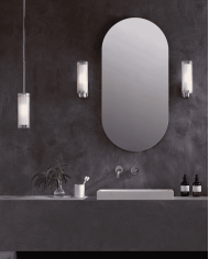 applique murale Ottavino Astro | Chrome & Noir Mat