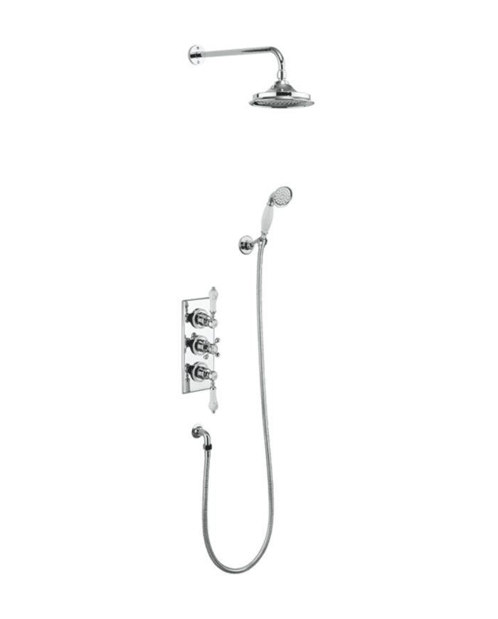 douche thermostatique burlington | manettes rétro chrome