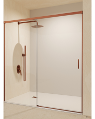 Paroi douche or rose brossé SBX | Zamac & Aluminium