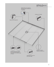 Paroi douche double chromé SBX | Réversible 6 mm