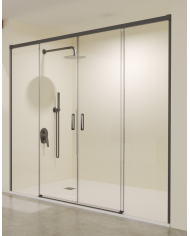 Paroi douche SBX black gun metal | Double coulissante