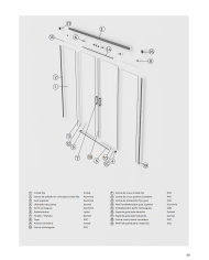 paroi douche double or brossé SBX | 6mm anticalcaire