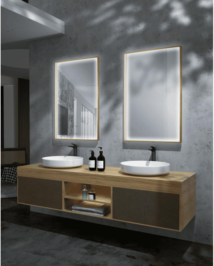 miroir led ability ledimex | 2 finitions élégantes