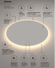 miroir salle de bain ledimex | Miroir Atenas LED éclairé