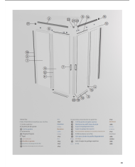paroi douche angle chromé sbx | sur mesure 6mm