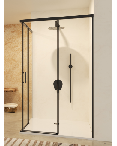 Paroi Douche Angle Noir mat - SBX