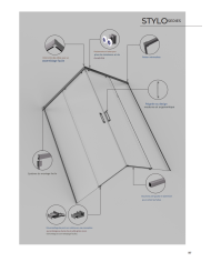 Paroi Douche Angle Or brossé - SBX