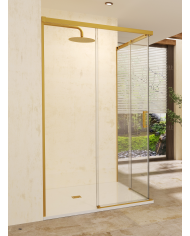 Paroi Douche Angle Or brossé - SBX