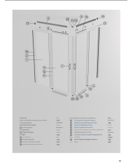 Paroi douche angle or rose brossé | SBX