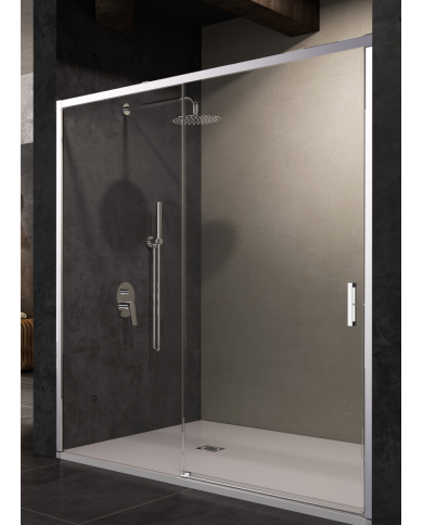 Paroi douche chromé SBX | Réversible 6mm