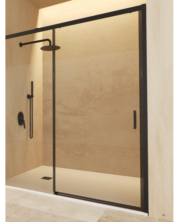 Paroi Douche Noir mat Easy - SBX