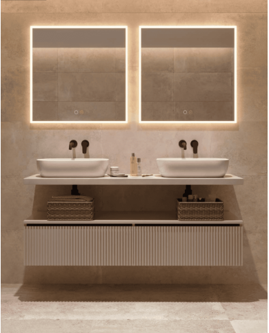 Miroir salle de bain LED | Miroir Boston LEDIMEX