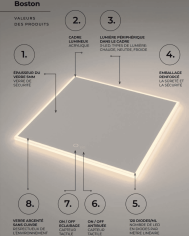 Miroir salle de bain LED | Miroir Boston LEDIMEX