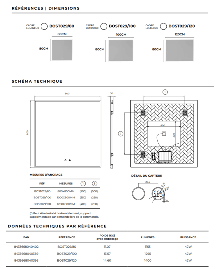 Miroir Boston - LEDIMEX Miroir Boston - LEDIMEX