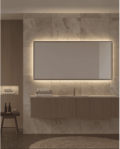 Miroir LED California | Éclairage 3 teintes antibuée