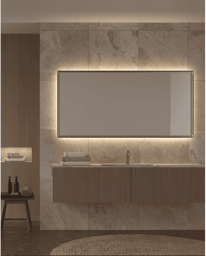 Miroir LED California | Éclairage 3 teintes antibuée