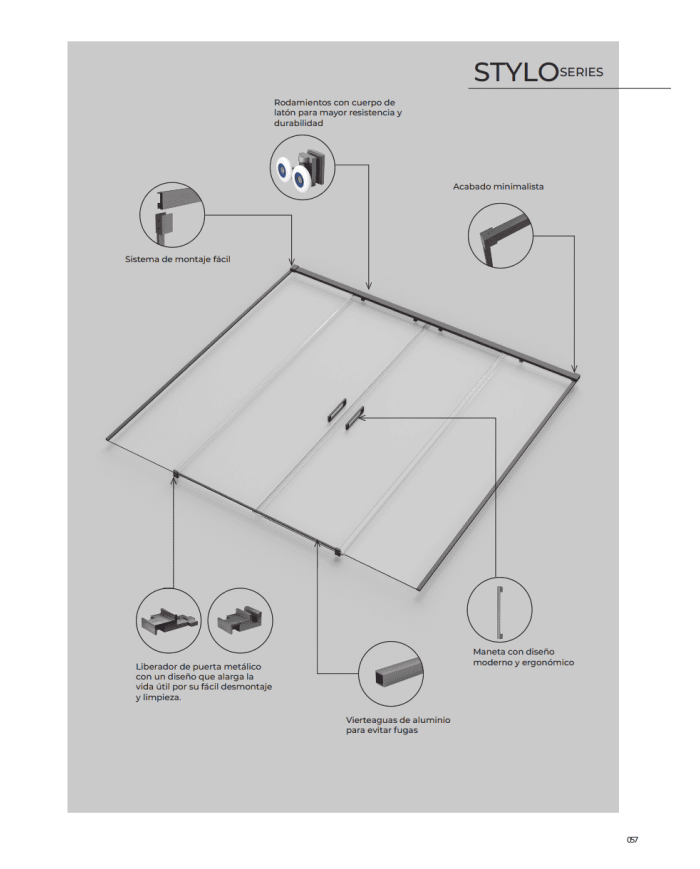 Paroi Douche Double Noir mat Easy - SBX