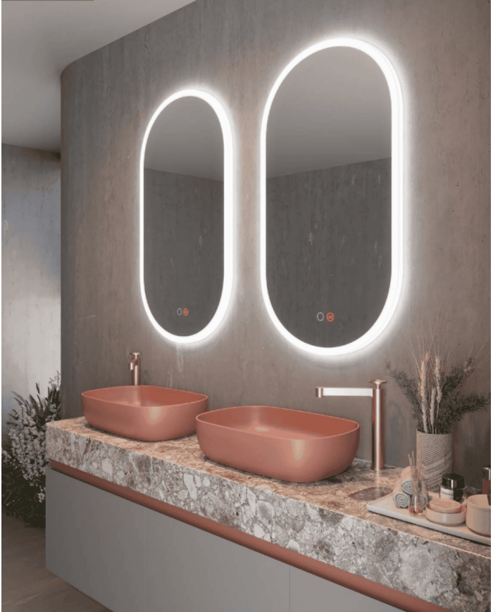 Miroir LED salle de bain | Éclairage périmétrique antibuée
