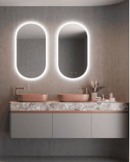 Miroir LED salle de bain | Éclairage périmétrique antibuée