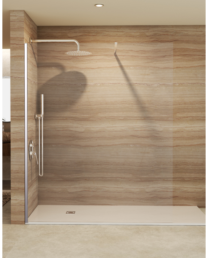paroi douche chrome sbx | vitre 8mm réversible