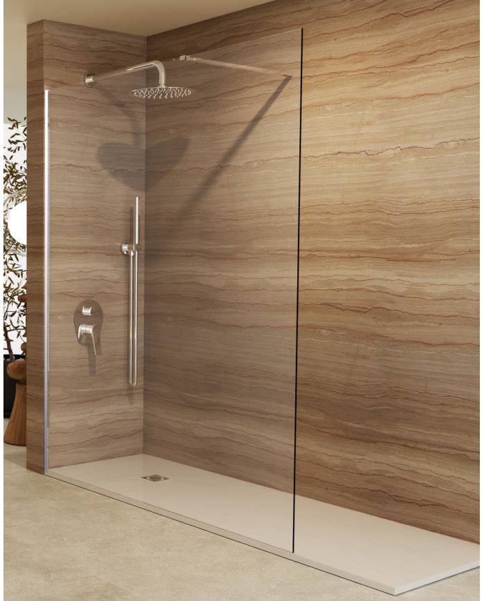 paroi douche chrome sbx | vitre 8mm réversible