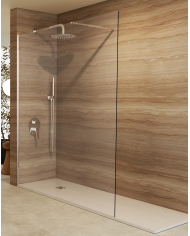 paroi douche chrome sbx | vitre 8mm réversible